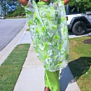 Premium Soft Women's Organza 2-Piece Top and Pant.  - Image 1