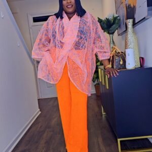 Versatile Embroidered Top and Plisse Women's Pants. - Image 2