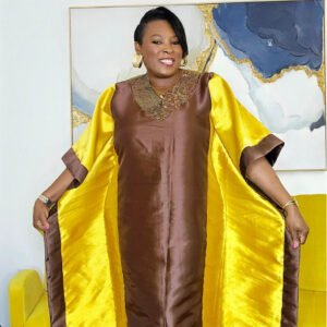 Premium Green Two-Tone Arike African Women's Bubu - Image 2
