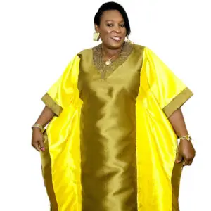 Premium Green Two-Tone Arike African Women's Bubu - Image 3