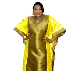 Premium Green Two-Tone Arike African Women's Bubu - Image 1
