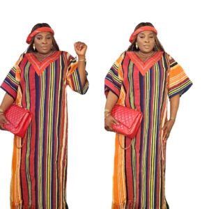 Premium Vintage African Aso-oke Women's Bubu - Image 1