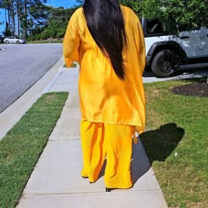 Soft Women's Organza 2 Piece Top and Plisse Pant. - Image 4