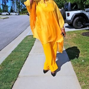 Soft Women's Organza 2 Piece Top and Plisse Pant. - Image 7