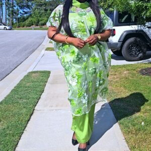 Premium Soft Women's Organza 2-Piece Top and Pant.  - Image 2