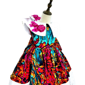 Exclusive Multicolored African Girls Ball Dress. - Image 1