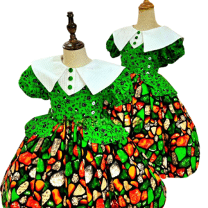 Exquisite multicolored African Girls Ball Dress. - Image 1