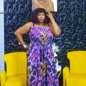 Purple Soft Adire Jumpsuit - Image 2