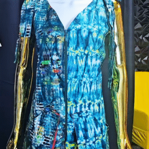 African Adire Sleeveless Rumper - Image 2