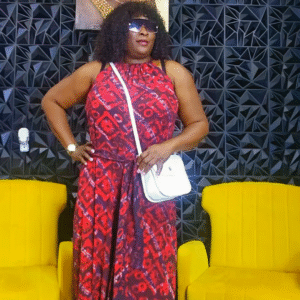 Pink Soft Adire Jumpsuit - Image 2