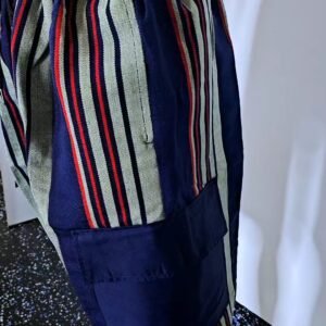 African Men's Aso-oke Multi Colored Cargo Shorts - Image 2