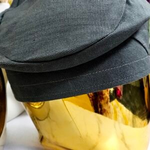 Grey African Men’s Aso-oke Cap - Image 4