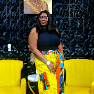 Patched African Print  Cargo Pants - Image 1