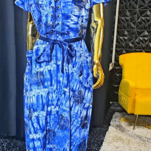Padded Front Rope  Adire Jumpsuit - Image 2