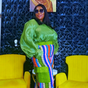 Multi-colored  Aso-oke Combat Pant Set - Image 3