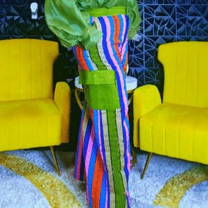 Jawu African Aso-oke Combat Pant - Image 3