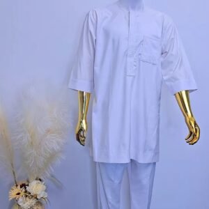 Equisite White African 2 Piece Long Sleeve - Image 1