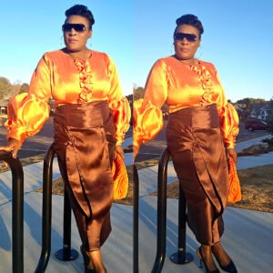 Volor Block Skirt and Blouse - Image 1