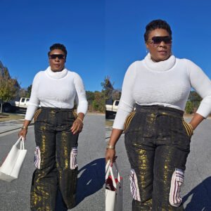 Vintage Aso-Oke Cargo Pants - Image 4