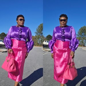 Pink Clara Women's Skirt and Blouse - Image 4