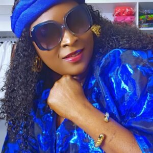Blue Abeni African Women's Hat - Image 1