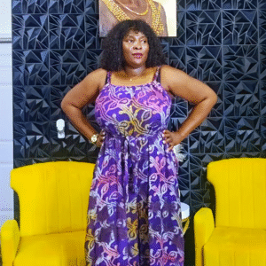 Purple Soft Adire Jumpsuit - Image 1