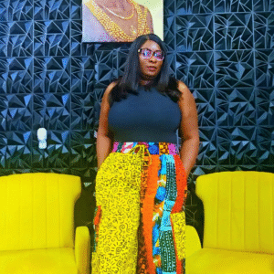 Patched African Print  Cargo Pants - Image 2