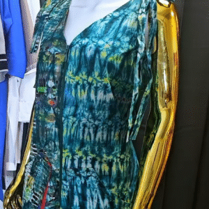 African Adire Sleeveless Rumper - Image 1