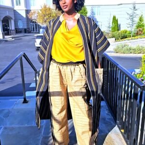 Sewa African Aso-oke Women's Kimono - Image 5