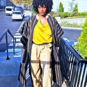 Sewa African Aso-oke Women's Kimono - Image 1