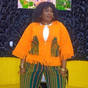 Keji Shreeded Aso-Oke Cargo Pants Set - Image 2