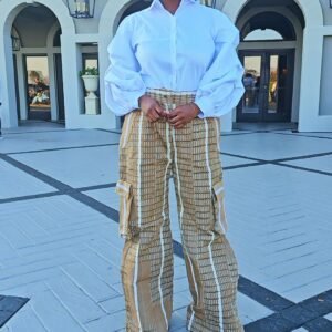 Vintage Sanyan African Women's Aso-Oke Cargo Pants - Image 6