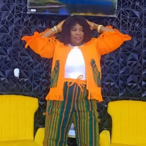 Keji Shreeded Aso-Oke Cargo Pants Set - Image 1