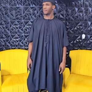African Men’s Wear Swarovski Stoned Danshiki Set - Image 5