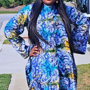 Two Piece African Adire long set - Image 3