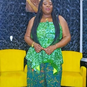 2 Piece African Soft Adire Strap Sleeve Set - Image 1