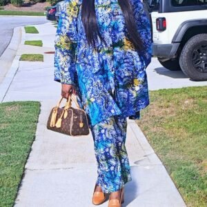 Two Piece African Adire long set - Image 7