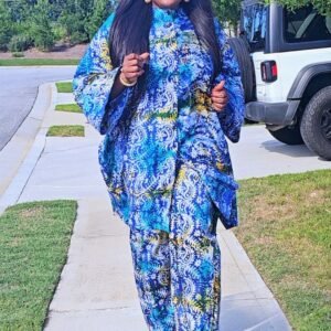 Two Piece African Adire long set - Image 2