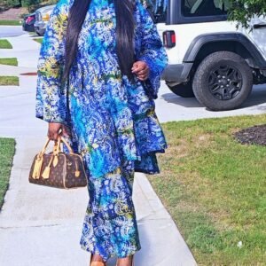 Two Piece African Adire long set - Image 6